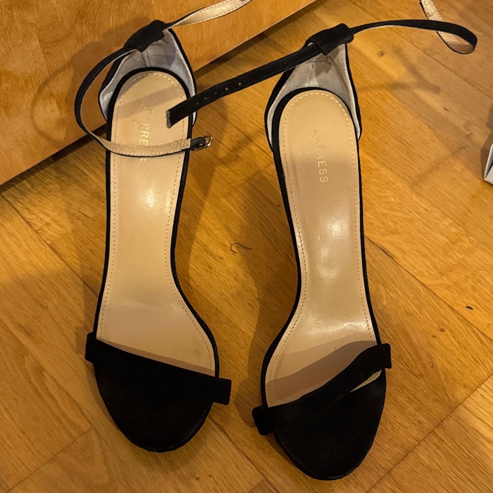 Express Black Strappy Heels